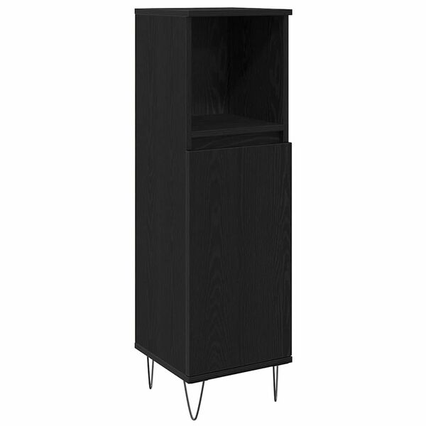 vidaXL Sada k&uacute;peľňov&eacute;ho n&aacute;bytku 3 pcs Čierny dub Kompozitn&eacute; drevo