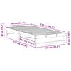 vidaXL Rám postele Biela 100 x 210 cm Masívne borovicové drevo