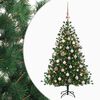 vidaXL Umel&yacute; vianočn&yacute; stromček s vianočn&yacute;mi guľami 150 cm 150 LED