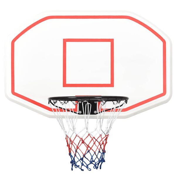 vidaXL Basketbalová doska biela 109x71x3 cm polyetén