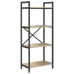 vidaXL Reg&aacute;l na knihy 4 &uacute;rovn&iacute; 56 x 34 x 133,5 cm Kompozitn&eacute; drevo