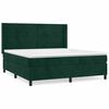 vidaXL Posteľn&yacute; r&aacute;m boxsping s matracom tmavozelen&yacute; 180x200 cm zamat