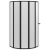 vidaXL Sprchov&aacute; z&aacute;stena In&yacute; Čierna 168 x 140 cm Hlin&iacute;k