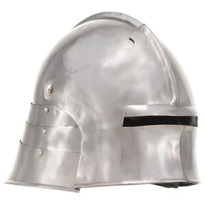 vidaXL Stredovek&aacute; rytierska prilba pre LARP starožitn&aacute; replika strieborn&aacute; oceľov&aacute;