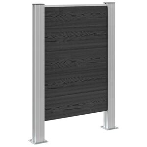 vidaXL Plot pre odpadkov&yacute; k&ocirc;&scaron; Siv&aacute; 85 x 12 x 115 cm Hlin&iacute;k a WPC