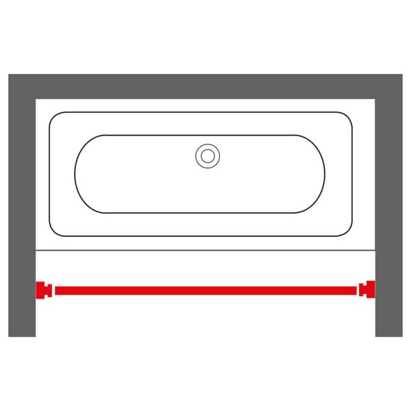 Sealskin Teleskopická sprchová tyč na záves biela 125-220 cm