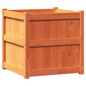 vidaXL Z&aacute;hradn&yacute; kvetin&aacute;č voskov&yacute; hned&yacute; 60x60x60 cm mas&iacute;vna borovica