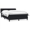 vidaXL Box Spring Posteľ s matracom Čierna 140x220 cm Zamat