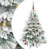 vidaXL Umel&yacute; vianočn&yacute; stromček s 150 LED-i Biela 150 cm PE a PVC