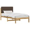 vidaXL R&aacute;m postele s čal&uacute;nen&yacute;m čelom Bielen&aacute; a taupe 90 x 190 cm