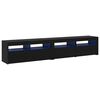 vidaXL TV skrinka 2 pcs Čierny dub 210 x 35 x 40 cm Kompozitn&eacute; drevo