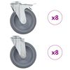 vidaXL Otočn&eacute; kolieska s otvorom na skrutku 16 ks 125 mm