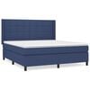 vidaXL Posteľn&yacute; r&aacute;m boxspring s matracom modr&yacute; 160x200 cm l&aacute;tka