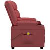 vidaXL Masážne kreslo, vínovo červené, umelá koža