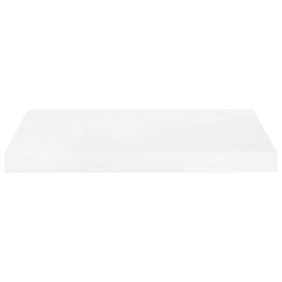 vidaXL Plávajúca nástenná polica, lesklá biela 50x23x3,8 cm, MDF
