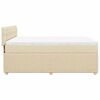 vidaXL Boxspring posteľ s matracom kr&eacute;mov&yacute; 140x190 cm l&aacute;tka