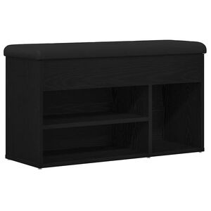 vidaXL Lavička na top&aacute;nky Čierna 80 x 30 x 45 cm Kompozitn&eacute; drevo