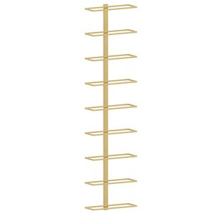 vidaXL N&aacute;stenn&yacute; stojan na v&iacute;no na 9 flia&scaron; zlat&yacute; železn&yacute;