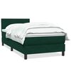vidaXL Posteľn&yacute; r&aacute;m boxsping s matracom tmavozelen&yacute; 80x220 cm zamat