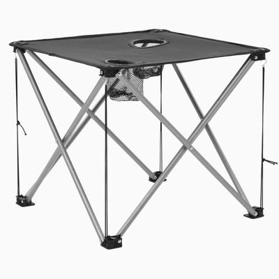 vidaXL 3-dielna súprava kempingového stola a stoličiek sivá