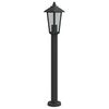vidaXL Vonkaj&scaron;ia stojaca lampa čierna 80 cm nehrdzavej&uacute;ca oceľ