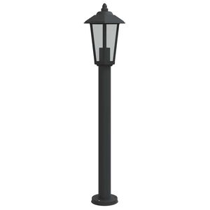 vidaXL Vonkaj&scaron;ia stojaca lampa čierna 80 cm nehrdzavej&uacute;ca oceľ