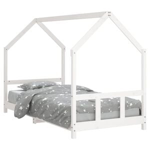 vidaXL R&aacute;m detskej postele biely 90x190 cm mas&iacute;vna borovica