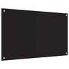 vidaXL Kuchynský backsplash Čierna 100 x 60 cm tvrdené sklo