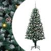 vidaXL Umel&yacute; vianočn&yacute; stromček Zelen&aacute; 150 cm PVC a Oceľ a Plast