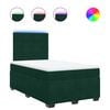 vidaXL Boxspring posteľ s matracom, tmavozelen&aacute; 120x190cm, zamat