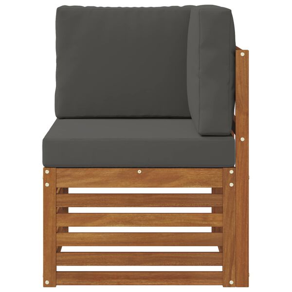 vidaXL Z&aacute;hradn&aacute; rohov&aacute; sedacia s&uacute;prava Pevn&eacute; ak&aacute;ciov&eacute; drevo Pr&iacute;rodn&aacute;