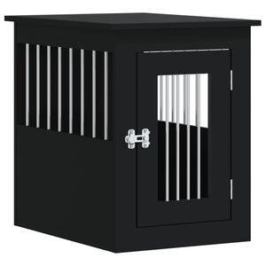 vidaXL N&aacute;bytkov&aacute; prepravka pre psa čierna 45x62x59 cm kompozitn&eacute; drevo