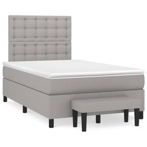 vidaXL Boxspring posteľ s matracom bledosiv&aacute; 120x200 cm l&aacute;tka