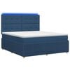 vidaXL LED boxspring posteľ s matracom Modr&aacute; 160 x 200 cm L&aacute;tka