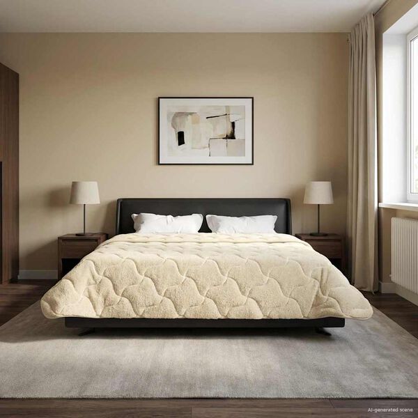 vidaXL Zimn&yacute; prehoz Kr&eacute;mov&aacute; 220 x 240 cm Mikrof&aacute;za a Teddy fleece