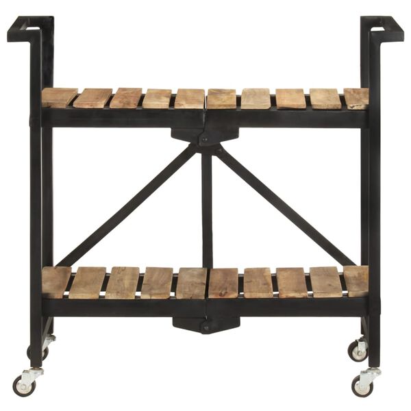 vidaXL Kuchynský vozík 87x36x81 cm masívne mangové drevo