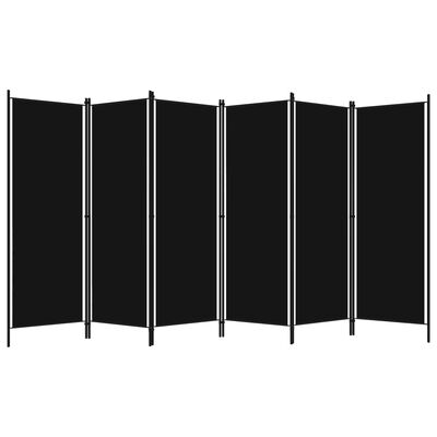 vidaXL 6-panelový paraván čierny 300x180 cm