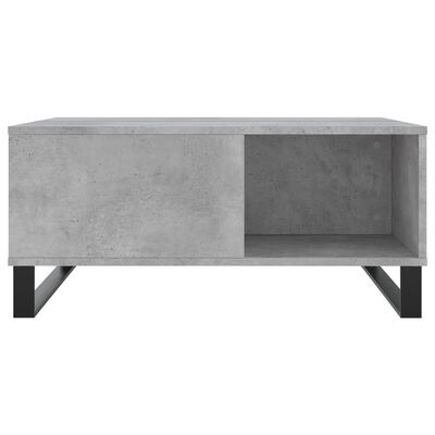 vidaXL Konferenčný stolík betónový sivý 80x80x36,5 cm spracované drevo