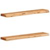 vidaXL N&aacute;stenn&eacute; police 2 ks 80x20x3,5 cm, ak&aacute;ciov&yacute; mas&iacute;v