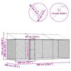 vidaXL Klietka pre psa s strechou Strieborn&aacute; 600 x 200 x 256 cm
