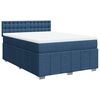 vidaXL Posteľn&yacute; r&aacute;m boxspring s matracom modr&yacute; 140x200 cm l&aacute;tka