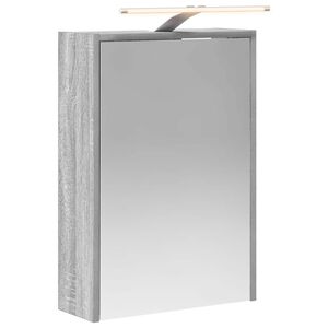 vidaXL K&uacute;peľňov&aacute; zrkadlov&aacute; skrinka Siv&yacute; Sonoma 43 x 16 x 62.5 cm