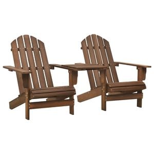 vidaXL Z&aacute;hradn&eacute; stoličky Adirondack+stol&iacute;k, jedľov&yacute; mas&iacute;v, hned&eacute;