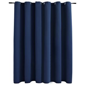 vidaXL Zatemňovac&iacute; z&aacute;ves s kovov&yacute;mi očkami, modr&yacute; 290x245 cm