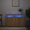 vidaXL Komoda s LED svetlami dub sonoma 115,5x30x75 cm