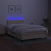 vidaXL Boxspring posteľ s matracom a LED kr&eacute;mov&aacute; 120x190 cm l&aacute;tka