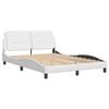 vidaXL R&aacute;m postele bez matraca Zadar biely 140x200 cm umel&aacute; koža