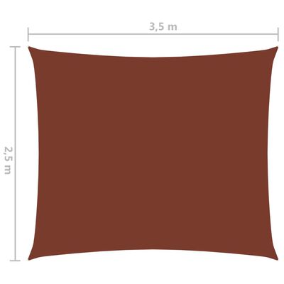 vidaXL Tieniaca plachta oxfordská látka obdĺžniková 2,5x3,5 m tehlová