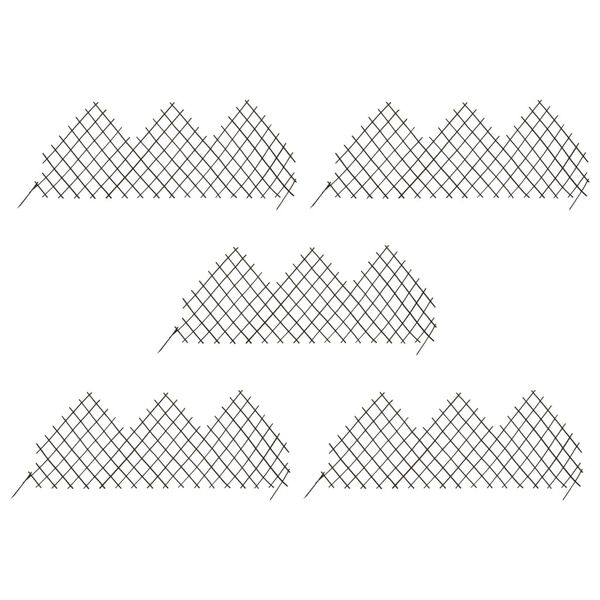 vidaXL Mriežkový plot z vŕbového prútia 5 ks 170x75 cm