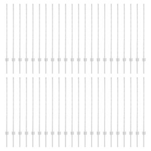 vidaXL Stĺp na plot. 44 pcs Strieborn&aacute; 160 cm Oceľ